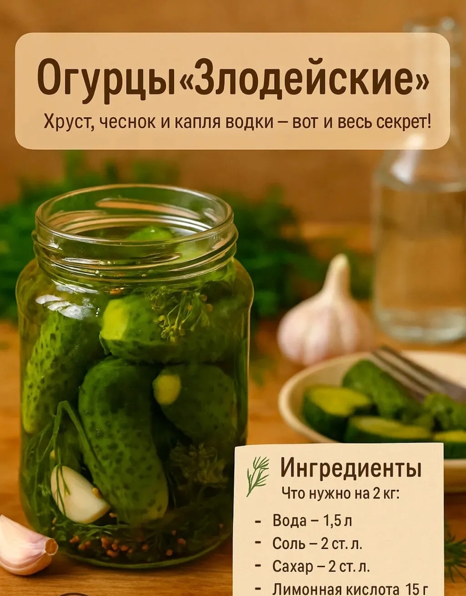 Огурцы с хитрой ноткой водки