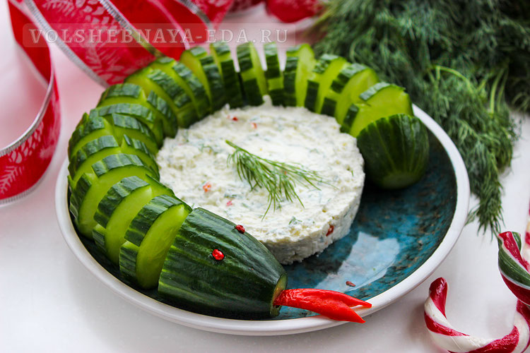 Яркая закуска 'Змея' для праздничного стола
