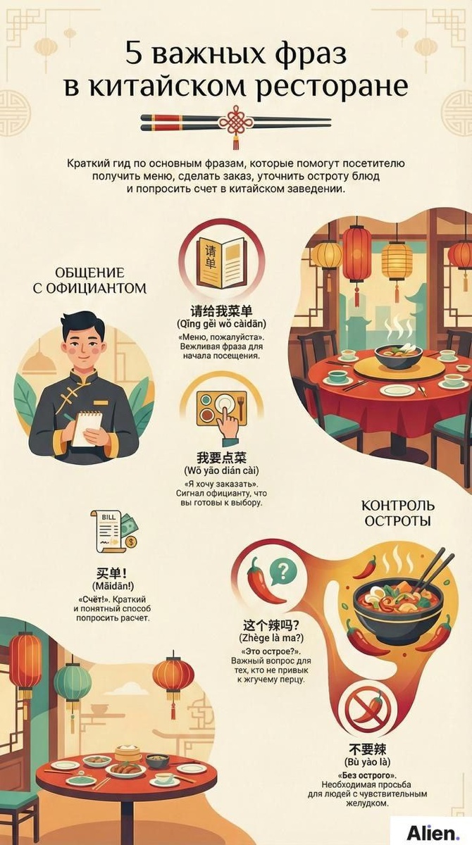 Полезные фразы для любимого кафе и ресторана