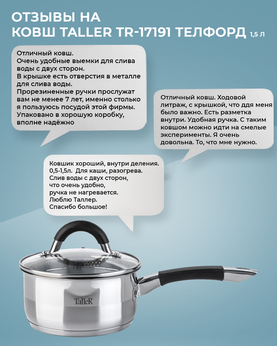 Ваше мнение имеет значение: что говорят о продукции TalleR?