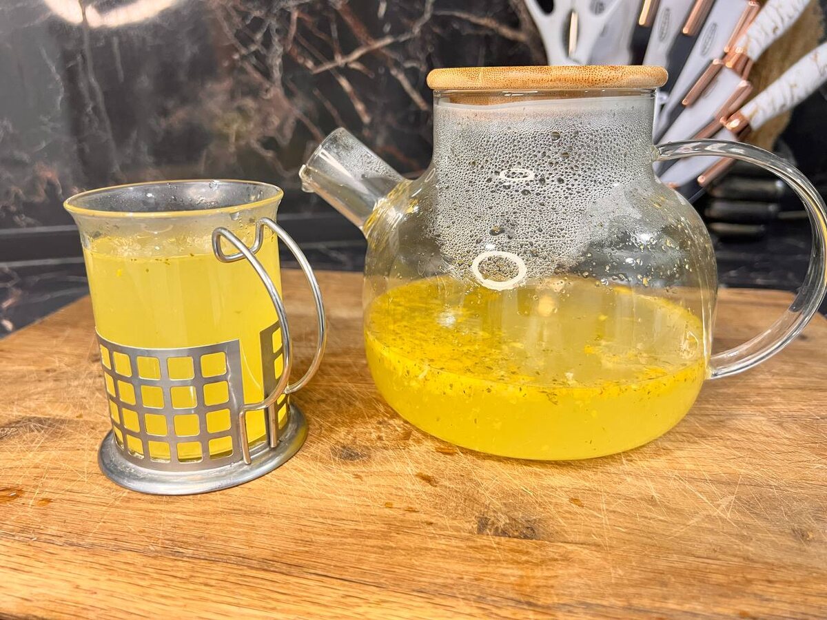 Чай из облепихи с лимоном и мятой