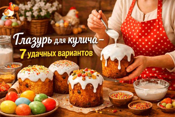 Как украсить пасхальный кулич: 7 идеальных рецептов глазури
