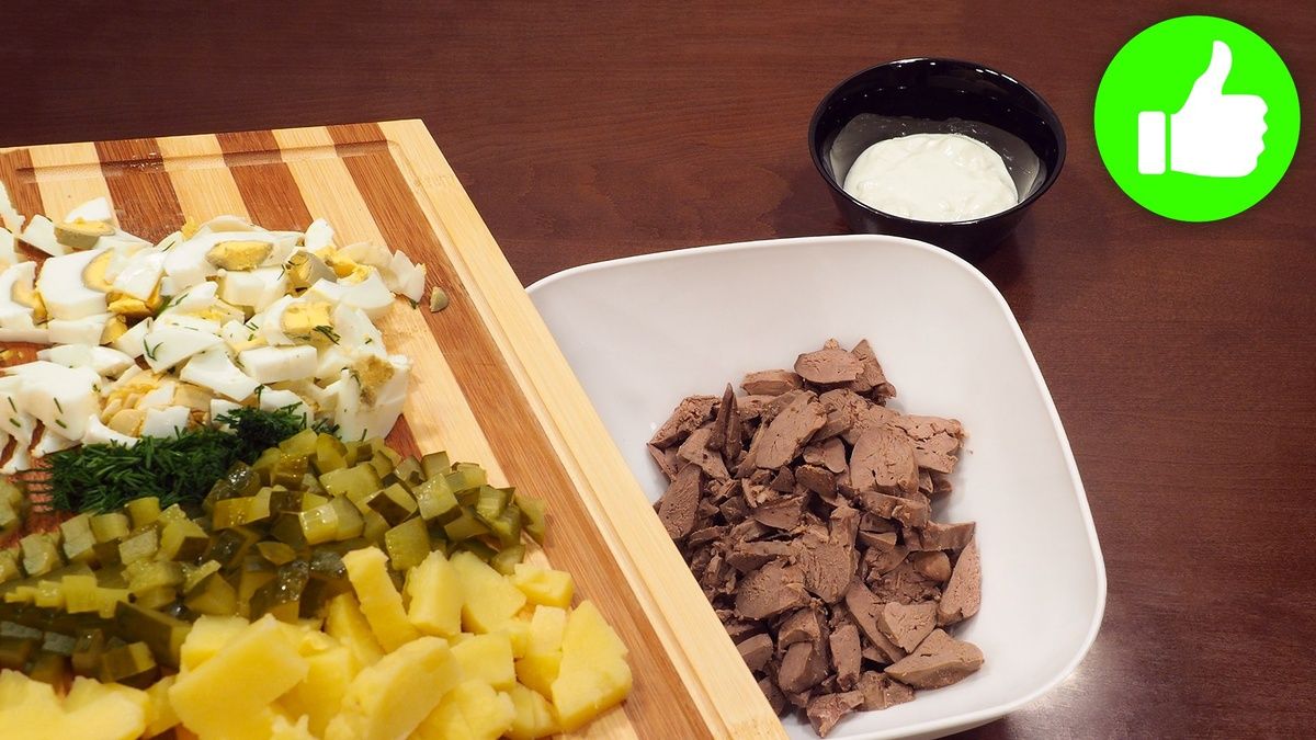 Простой и Вкусный Салат из Печени в Мультиварке